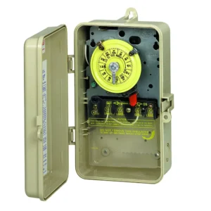 Intermatic T104P3 24-Hour 208-277V Mechanical Time Switch | DPST | Type 3R Plastic Enclosure