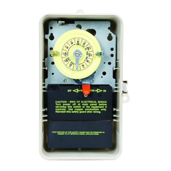 Intermatic T104P3 24-Hour 208-277V Mechanical Time Switch | DPST | Type 3R Plastic Enclosure - Image 3