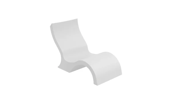 Ledge Lounger Signature Lowback Chair | White | 9in Water Depth
