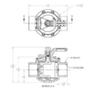 AquaStar FlowStar 2-Way Valve with Rubber Handle | 1.5" x 2" | AV2W15C - Image 2