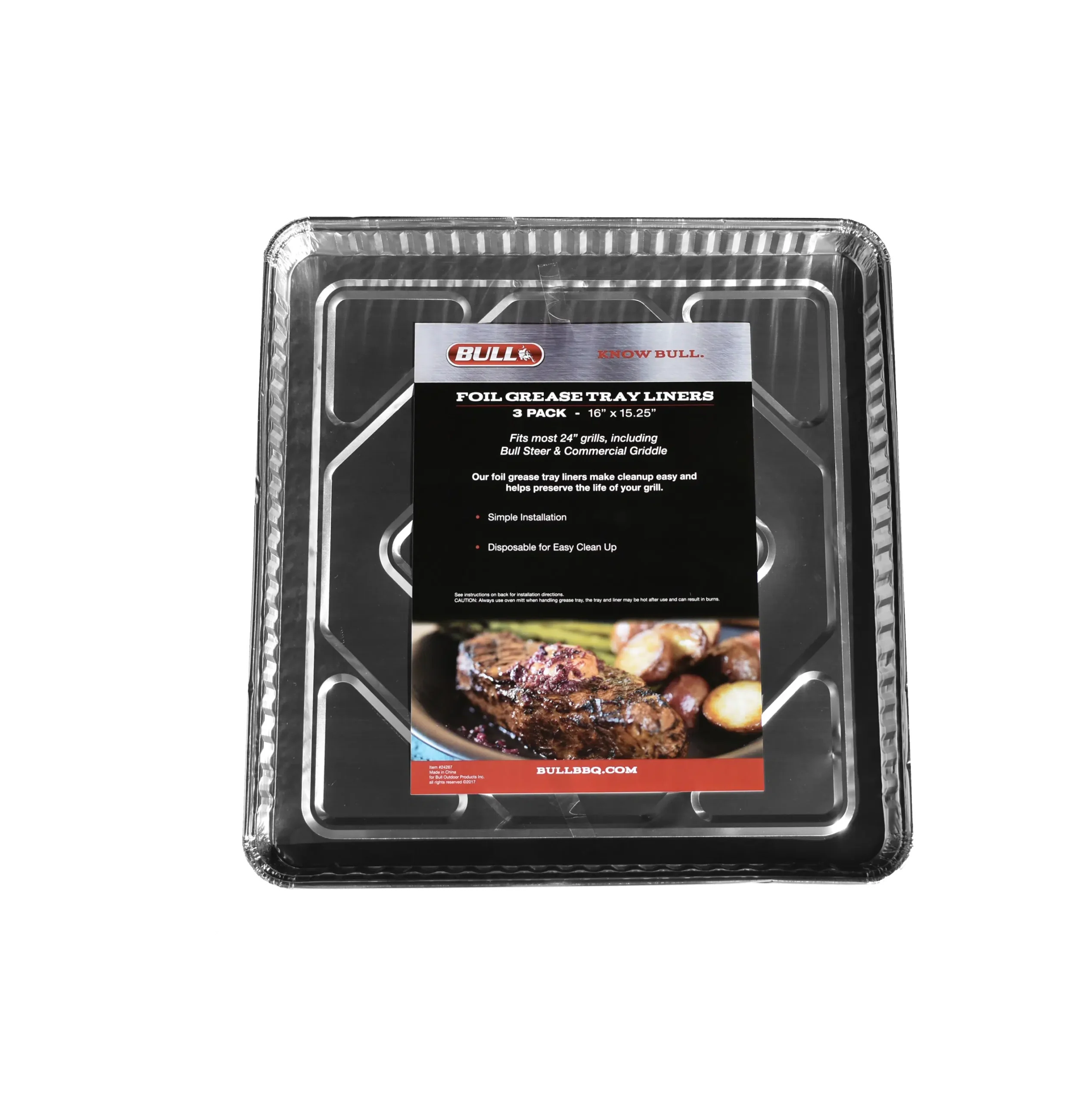 24″ Grease Tray Liners 3pk