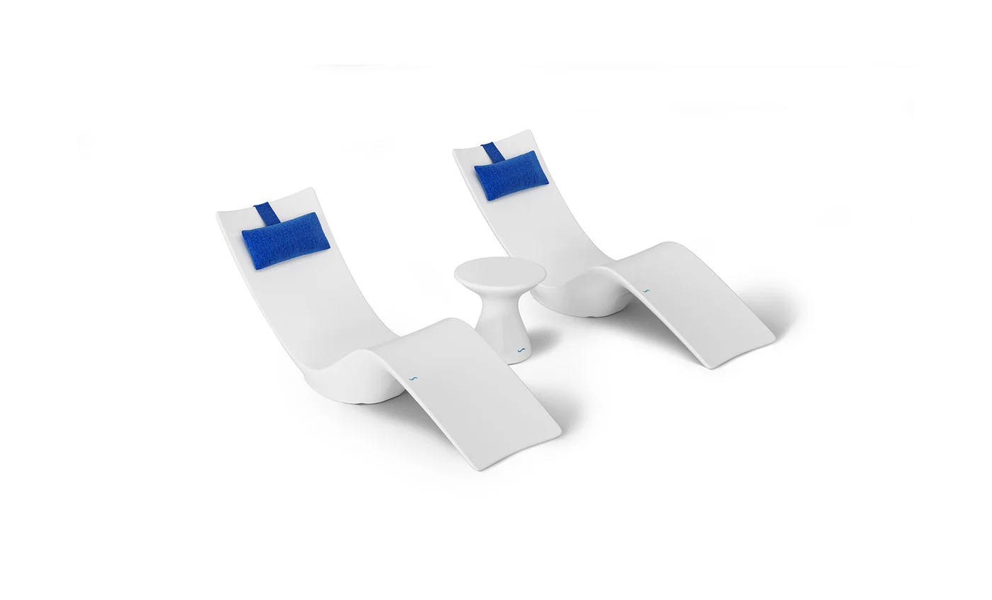 Autograph Chaise and Side Table In-Pool Set - Image 4