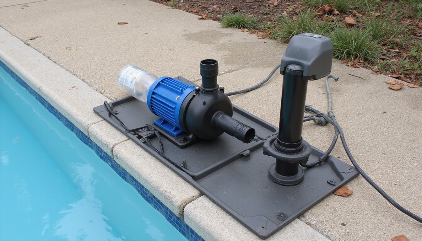 filter pump circulates pool water