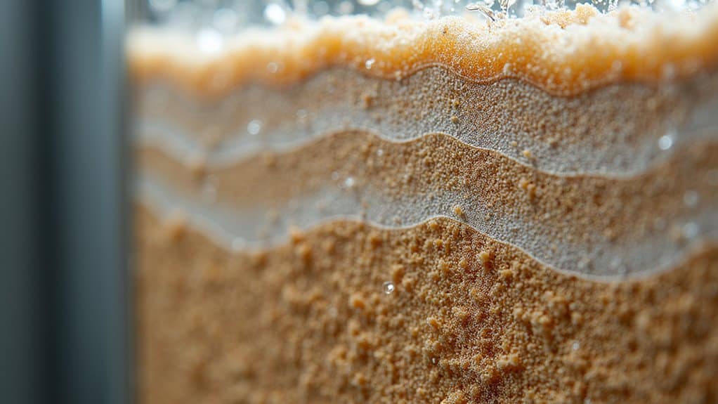 layered media captures particulate filtration