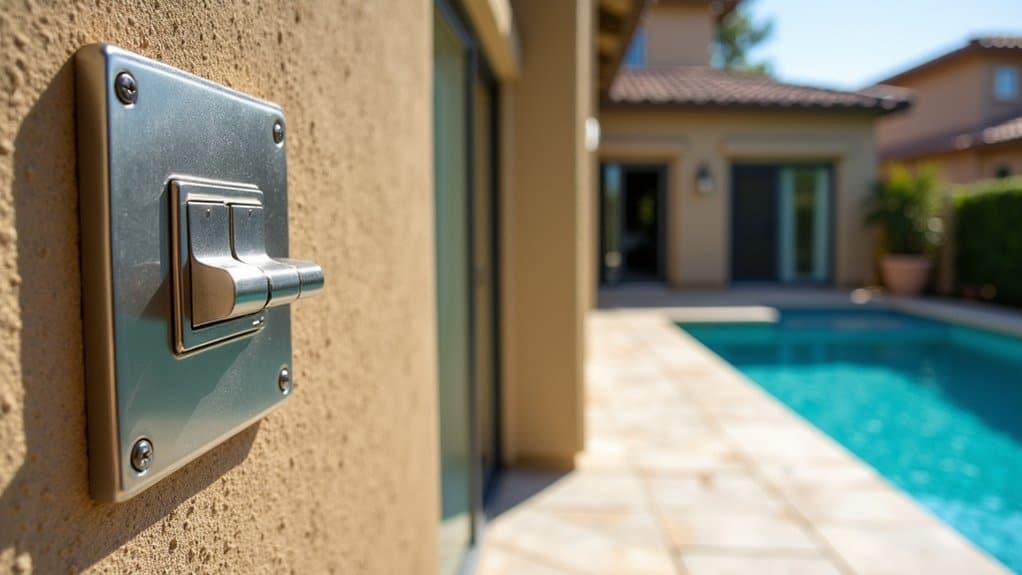 weatherproof outdoor pool light controls