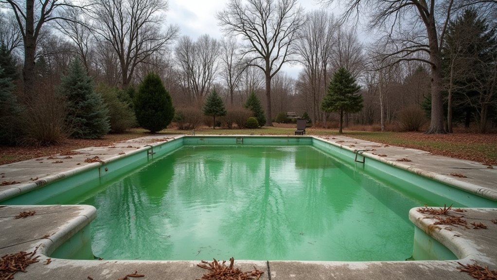 green pool from winter