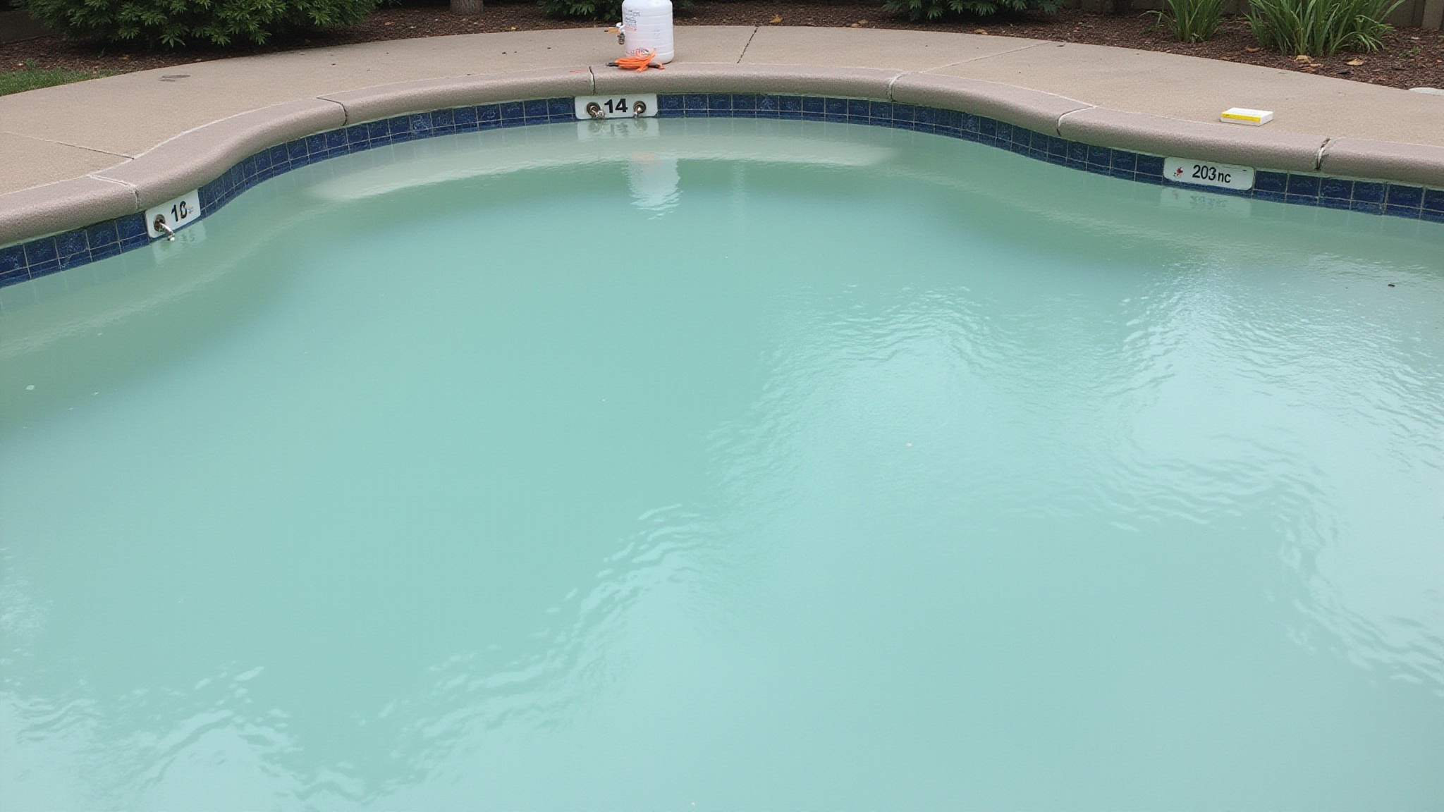shock cloudy light green water