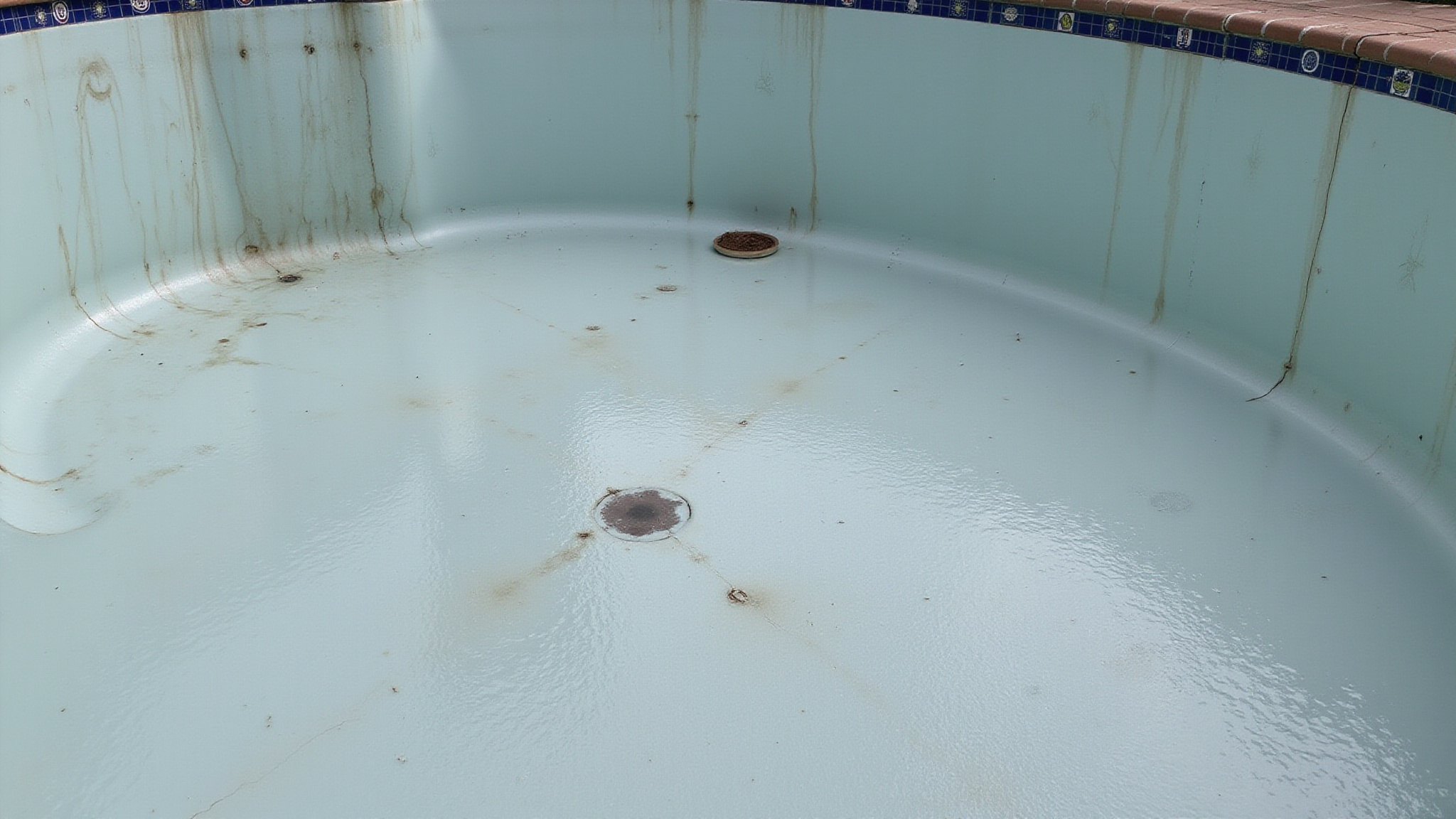 inspect for interior damage and stains