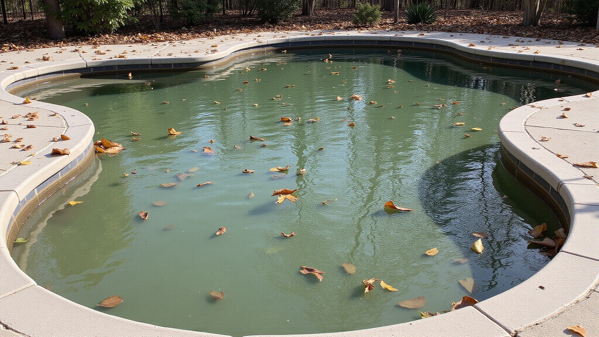 skim debris before chemicals