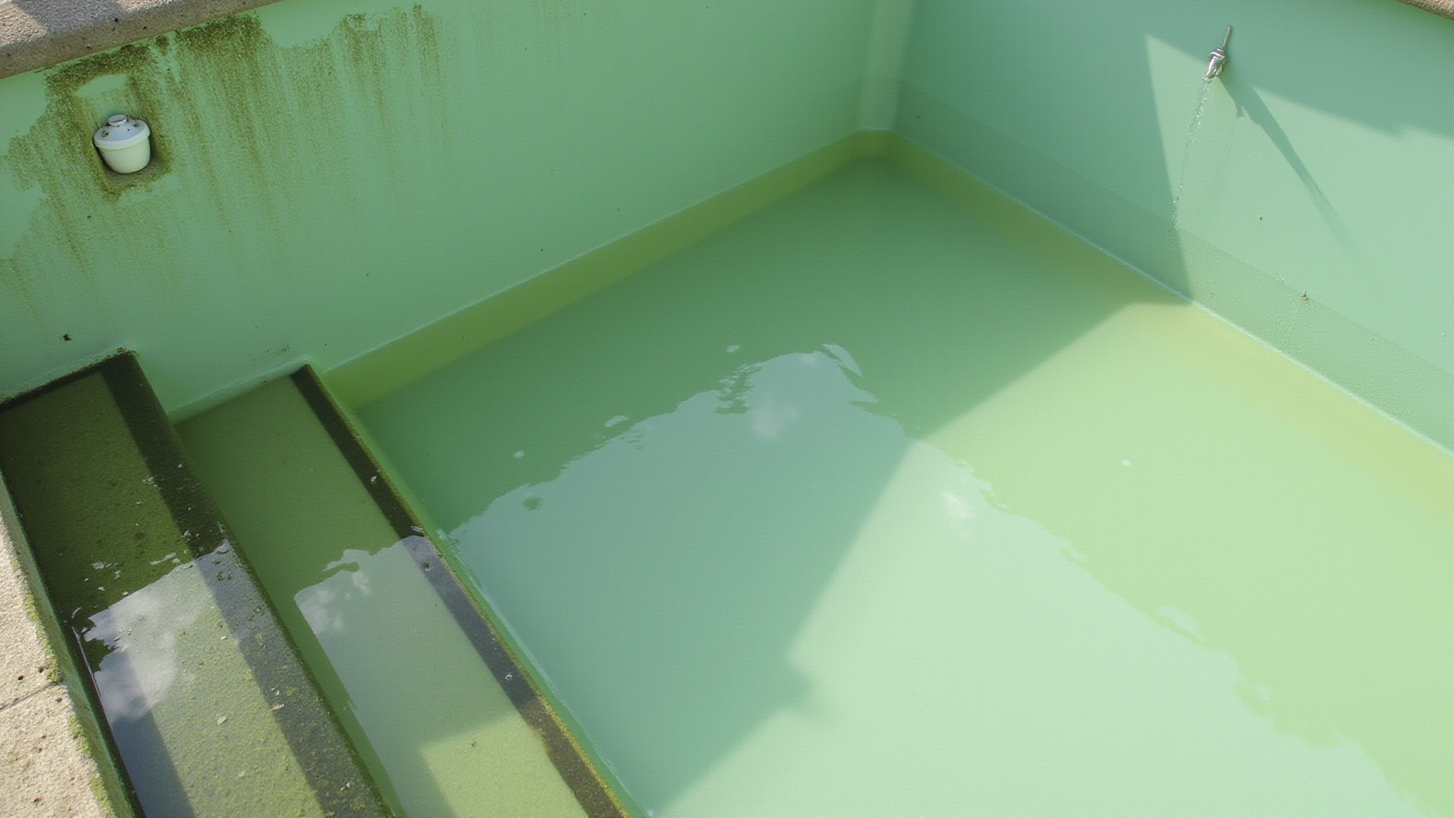 skim debris before chemicals