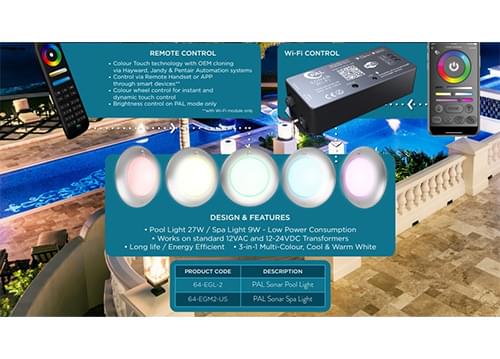 PAL Lighting Sonar Pool Light with Remote | 64-EGL-2 - Image 3